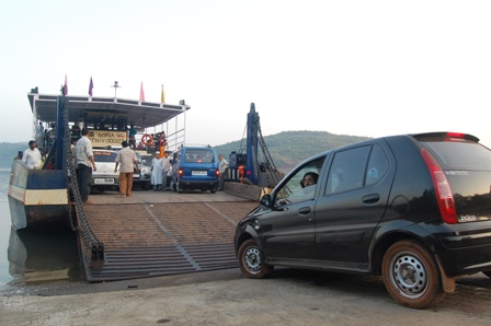 Dhabol Car on boat
